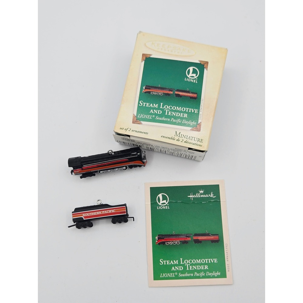 Hallmark 2004 Lionel Southern Pacific Daylight Steam Locomotive Tender Ornaments